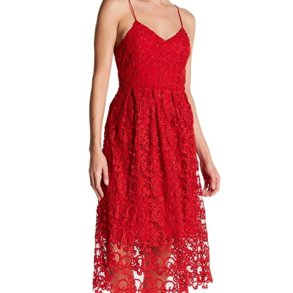 Red flirty dress